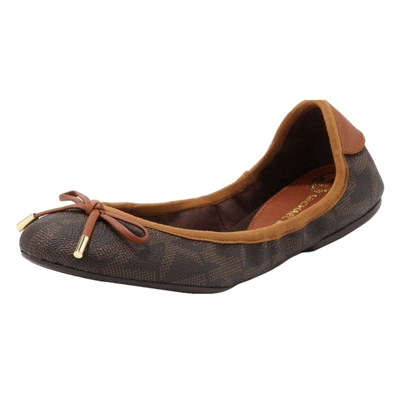 Michael Kors City-Logo Print Ballerina Flat - Picture 1 of 6